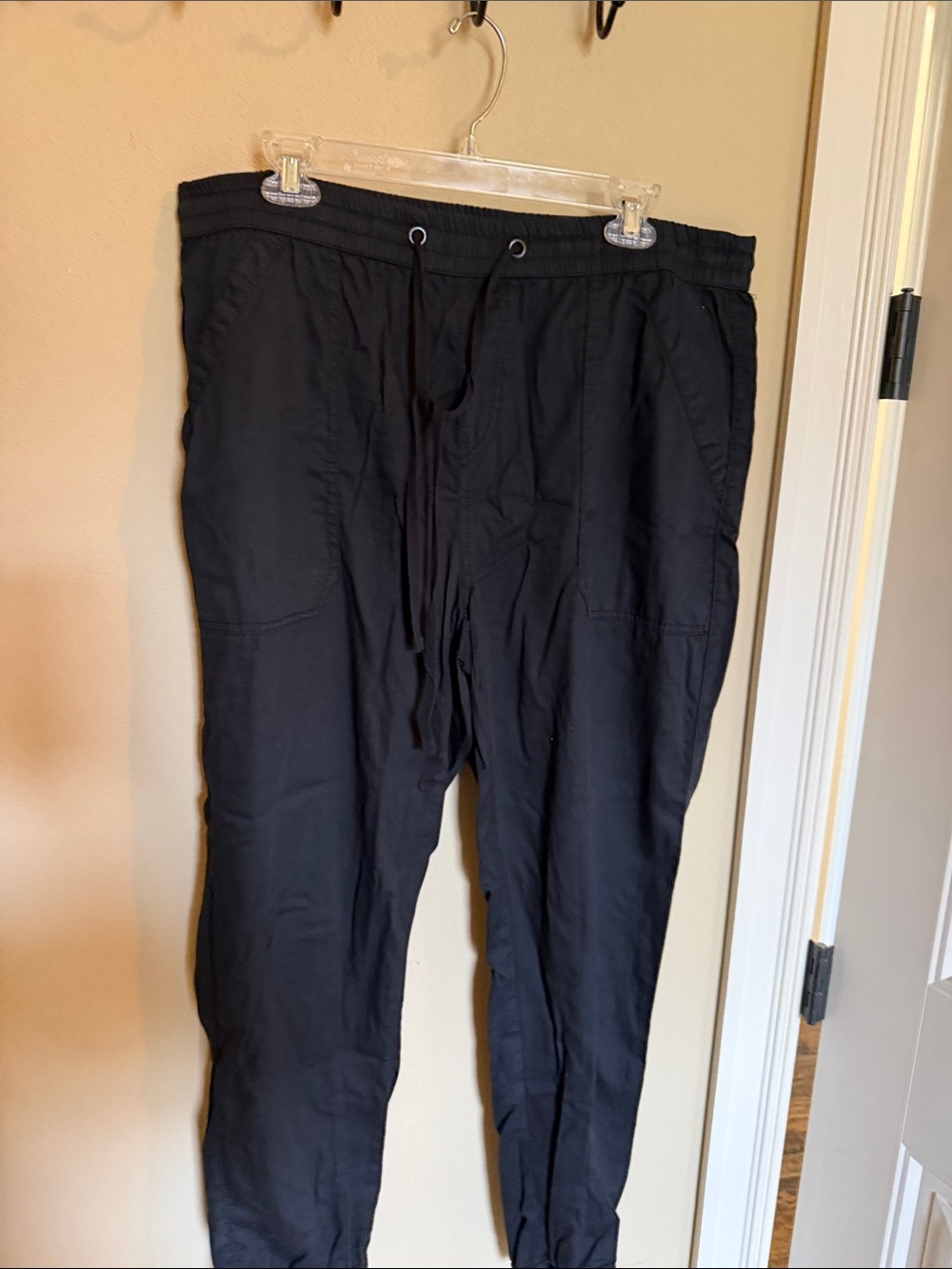 Black Drawstring Jogger Pants